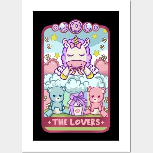 The Lovers - Cute Kawaii Anime Tarot Card T-Shirt Posters and Art